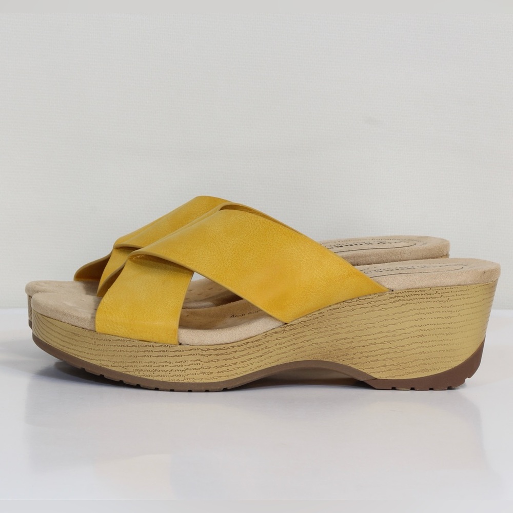 Easy Street Women's Easy Works Ragan Yellow Slip Resistant Round Toe Sandals - Picture 8 of 11